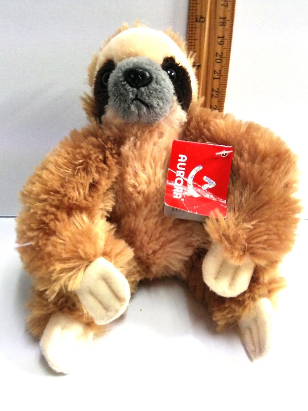 Aurora Sloth 7" Long (5" High, Sitting) #03409 Dated 2016 Stuffed Plush Animal